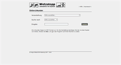 Desktop Screenshot of onlineurkunde.wetzstopp.de